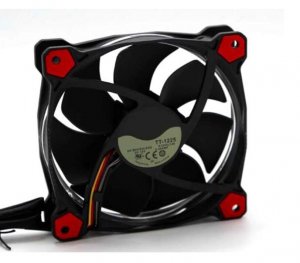 TT-1225 A1225L12S 12V 0.3A 3 Wires 3 Pins Red Led 12CM Silent Cooling Fan 120x25mm