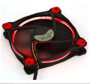 TT-1225 A1225L12S 12V 0.3A 3 Wires 3 Pins Red Led 12CM Silent Cooling Fan 120x25mm
