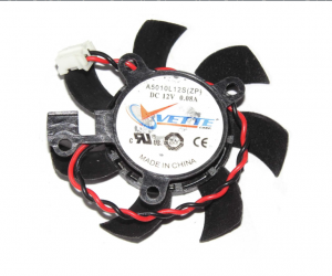 VETTE A5010L12S 12V 0.08A 2 wires 2 pins frameless black vga fan HD4350 4550 graphics card cooler