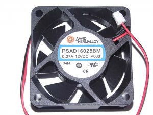 AAVID 60*25MM PSAD16025BM P000 12V 0.27A 2 wires 2 pins 6cm case fan