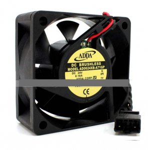 ADDA AD0624XB-A71GP 24V 0.18A 2 Wires Converter Cooling Fan 60x60x25mm