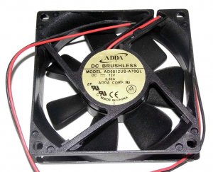 ADDA 8025 8CM AD0812US-A70GL 12V 0.3A 2 Wires Cooler Fan