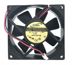 ADDA 8025 8CM AD0824UB-A71GL 24V 0.26A 2 Wires Cooler Fan