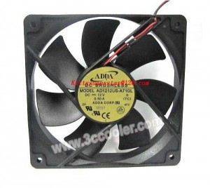 ADDA 12025 12CM AD1212US-A71GL 12V 0.5A 2 Wires Cooler Fan