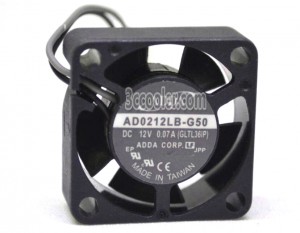 ADDA 2510 25mm AD0212LB-G50 12V 2.5CM 2 Wires 2 Pin Micro Cooling fan
