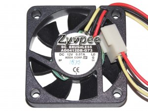 ADDA 40*10mm AD0412DB-G73 12V 0.07A 3Wire 3 pins 4cm case fan,router switch harddisk fan