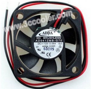 ADDA 4010 4CM AD0412MB-G70 12V 0.08A 2 Wires Cooler Fan