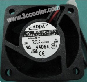 ADDA 4020 4CM AD0412HB-C50 12V 0.10A 2 Wires Cooler Fan