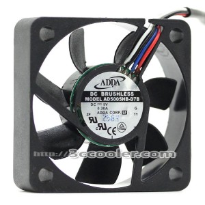 ADDA 5015 5CM AD5005HB-D7B 5V 0.30A 4 Wires PWM DC Cooler Fan