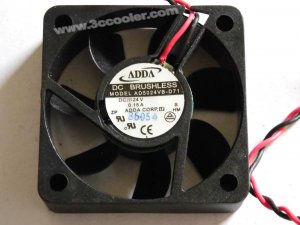 ADDA 5015 5CM AD5024VB-D71 24V 0.15A 2 Wires Cooler Fan