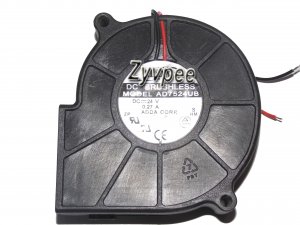Original ADDA 75x30mm AD7524UB DC24V 0.27A 2 Wires Blower For Projector instruments