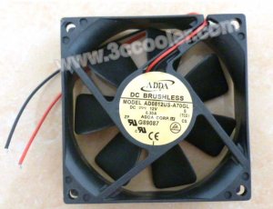 ADDA 8025 8CM AD0812US-A70GL 12V 0.3A 2 Wires Cooler Fan