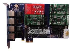 AEX410 PCIe Interface 4 (1fxo and 3fxs) Port Analog Asterisk Card Support VPMADT032 EC For PBX VoIP