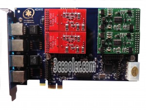 AEX410 PCIe Interface 4 (2fxo and 2fxs) Port Analog Asterisk Card Support VPMADT032 EC For PBX VoIP