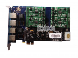 AEX410 PCIe Interface 4 fxs Port Analog Asterisk Card With VPMADT032 EC For PBX VoIP