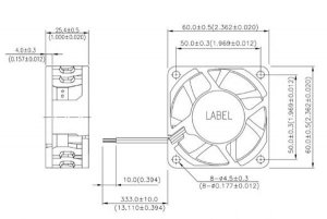 6CM AFB0612HH 12V 0.2A 2Wires Server Power 60mm Cooling Fan 60x60x25mm AFB0612HH-A