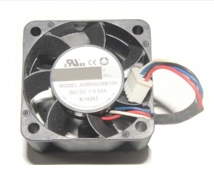 Crown 4028 AGB04028B12H 12V 0.53A 4 Wires 4 Pins 4CM Cooling Fan 40x40x28mm