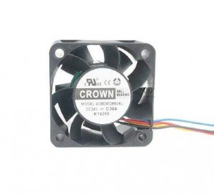 40x40x28mm AGB04028B24U 4cm 24V 0.39A 4Wire Black Inverter Fan