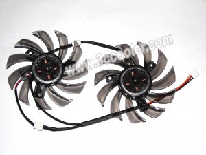 A Pair of ARX FS1280-S2153A 12V 0.16A 3 Wires a Pair Cooler VGA Fan