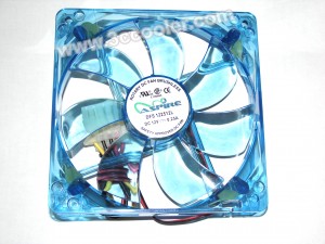 ASPIRE 12025 12CM DFS122512L 12V 0.25A 2 Wires D-Connector Cooler Fan with LED