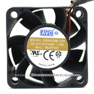 AVC 4028 4CM DB04028B12M 189 12V 0.45A 3 Wires 3 Pins Case Fan