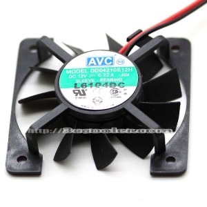 AVC 45mm DD04210S12H 404 12V 0.22A 2 Wires Sleeve Bearing Cooling fan Chips DIY