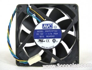 AVC 7015 7CM DS07015T12U P004 12V 0.7A 4 Wires Cooler Fan