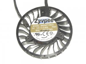 AVC BAZA0714B2U P001 12V 0.6A 4Wire Video Fan for Quadro P4000 8G M4000 Q-P4000 Q-M4000