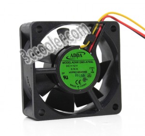 Adda 6CM 6025 AD0612MX-A70GL DC12V 0.14A 3 Wires 3 Pins Case Fan
