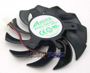 Apistek GA81S2U NNTB 12V 0.38A 2Wire 2 Pins Graphic card fan for video card vga card diameter 75mm Pitch 40MM