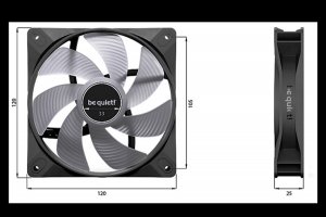 Be Quiet Light Wings LX 120mm High-Speed PWM PC Black Case Fan 120x25mm (3-Pack)