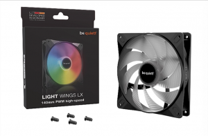 Be Quiet Light Wings LX 140mm High-Speed PWM Black PC Case Fan 1 Pcs 140x25mm