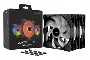 Be Quiet Light Wings LX 140mm PWM PC Black Case Fan 140x25mm (3-Pack)