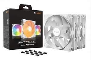 Be Quiet Light Wings LX 140mm PWM PC White Case Fan 140x25mm (3-Pack)