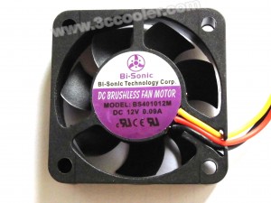 BI-Sonic 4010 4CM BS401012M DC12V 0.09A 3 Wires Cooler Fan