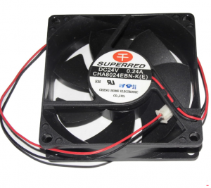 SUPERRED 8025 80*25mm CHA8024EBN-K(E) 24V 0.24A 2 Wires 2 Pins Case fan 8CM inverter cooler