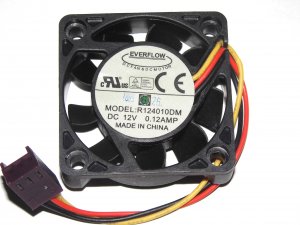 EVERFLOW 40*10mm 4cm R124010DM 12V 0.12A 3 wires 3 pins Case Fan switch / converter cooler