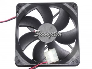 Yateloon 12CM 120*25mm D12BH-12 GP 12V 0.30A 2 Wires 2 Pins D-connector Case fan for cpu server case