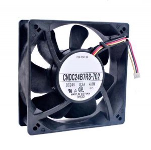 12CM CNDC24B7RS-702 24V 0.20A 4.8W 3 Wires 120mm Inverter Cooling Fan 120x38mm
