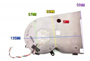 Car Seat Chassis Blower EFH-12J12W-AP02 12V 1A 4Wires PWM