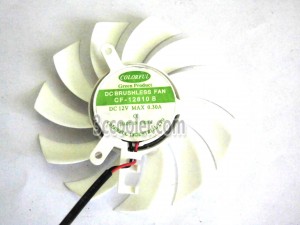 Colorful CF-12810B 12V 0.3A 2 Wires 2 Pins VGA Fan