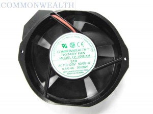 Commonwealth 172x38mm FP-108EXM S1B AC115V Metal frame 2 Pins Axial Fan for Cabinet UPS