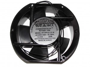 COMMONWEALTH 172*51mm 17CM FP-108EX-S1-B AC220V 0.22A 38W 2 wires Axial AC fan cabinet ups server cooler