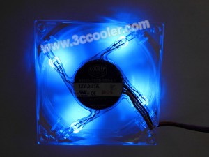 Cooler Master 80*25mm 8CM A8025-18CB-5BN-L1 12V 0.21A PL80S12L-4 3 wires 3 pins Case Fan blue led cpu cooler