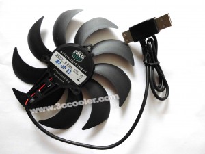 Cooler Master A14015-10RA-2NN-F1 DF1401505RFMN 5V 0.25A 2 Wires USB Cooler Fan