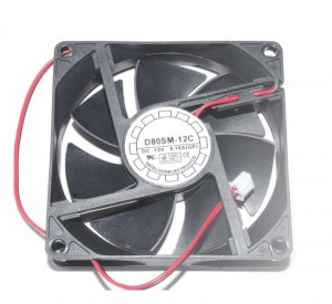 Zyvpee 8cm D80SM-12C 12V 80mm 0.16A 2Wire 1.92W 29CFM 2300RPM 23dBA Cooling Fan