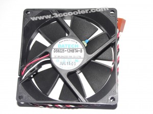 DATECH 9225 9CM DS9225-12HBTA-B 12V 0.75A 3 Wires Cooler fan