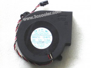 DATECH 9733 DB9733-12HBTL 12V 1.35A 3 Wires Blower Cooler Fan