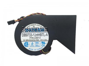 DATECH 10CM 97*33mm DB9733-12HHBTL-A For Dell OptiPlex GX270 U4913 12V 2.0A 3 Wires 3 Pins Server Fan