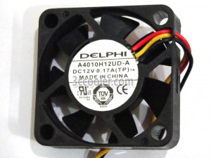 Delphi 4010 4CM A4010H12UD-A 12V 0.17A 3 Wire 3 Pins Cooling fan